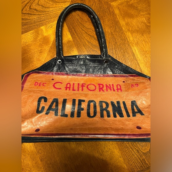 Vintage Hand Tooled Leather California Hand Bag - Picture 2 of 9